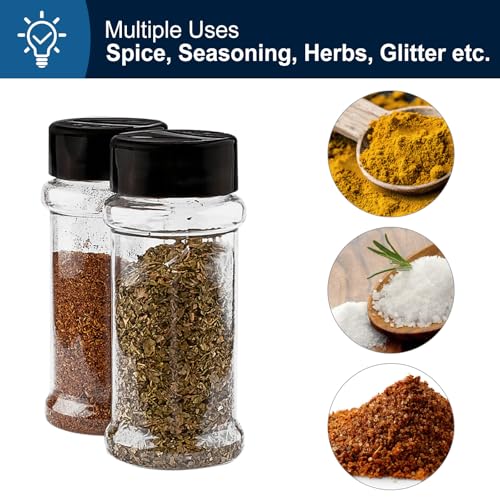 24 Pcs 3 Oz Spice Jars Plastic Seasoning Containers (24 Count)