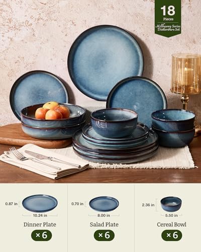 Milkyway 18 Piece Stoneware Dinnerware Set