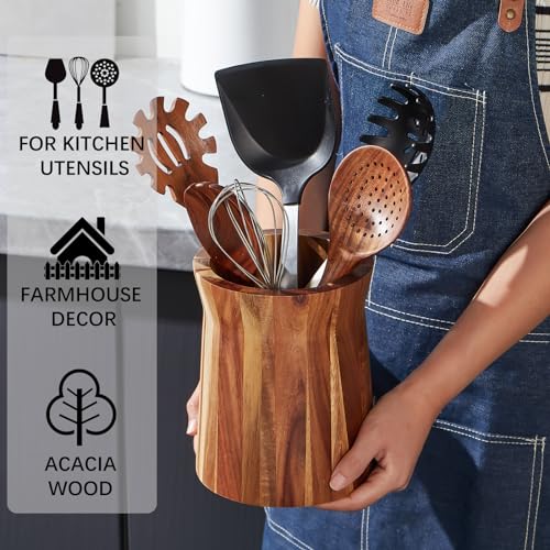 Wooden Utensil Holder for Countertop