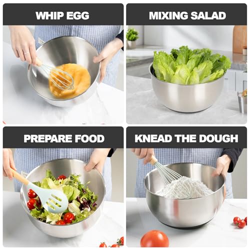 5.3Qt Stainless Steel Salad Spinner with Instant Stop Button