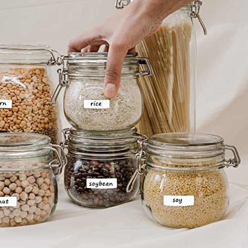 1260 Pcs Matte White Labels Stickers Small Blank Labels Removable Sticky Price Tags Labels Stickers for Jars Boxes School Office Kitchen (1260 Count)