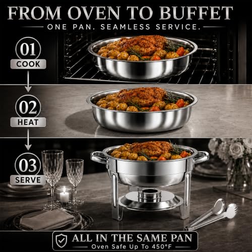 Chafing Dishes for Buffet (4 Count)