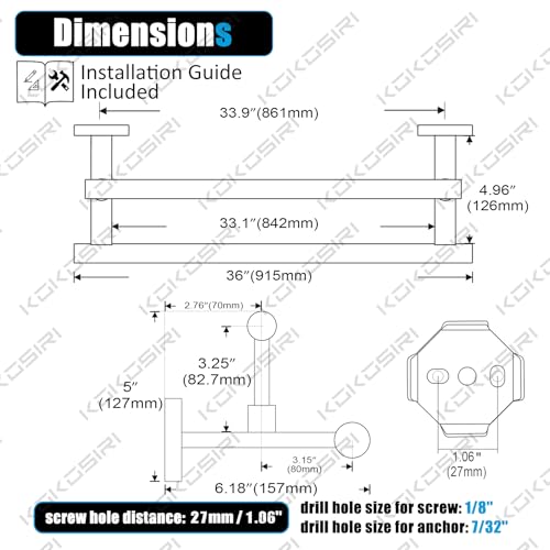 Bath Towel Bars 36