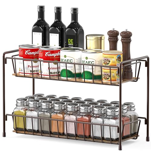 2 Tier Countertop Spice Rack Organizer