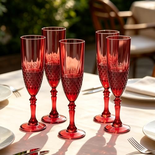 48 Pack Plastic Champagne Flutes (48 Count)