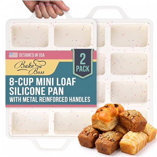 Silicone Mini Loaf Pans for Baking (2 Count)