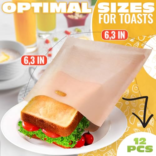 Reusable Toaster Bags 12 Pcs (12 Count)