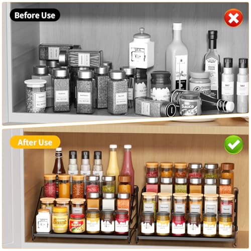2 Pack Spice Rack Organizer for Cabinet
