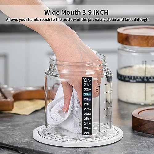 Sourdough Starter Jar 35OZ Wide‑Mouth