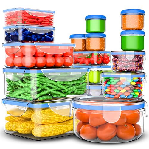 32 Pcs Large Plastic Food storage containers (50 Count)