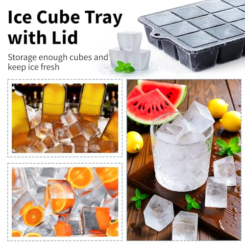 Silicone Ice Cube Tray 3 Pack (3 Count)