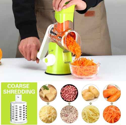 Rotary Cheese Grater Hand Crank Cheese Shredder for Fresh Cheese