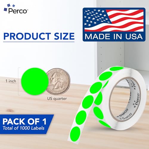 Neon Green Round Circle Dot Sticker 1
