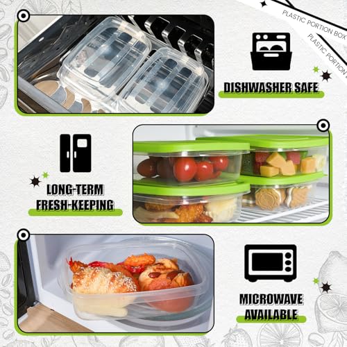 18 Pcs 33 oz Plastic Food Storage Containers with Lids (18 Count)