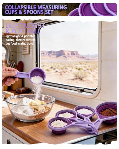Collapsible Measuring Cups and Spoons Set