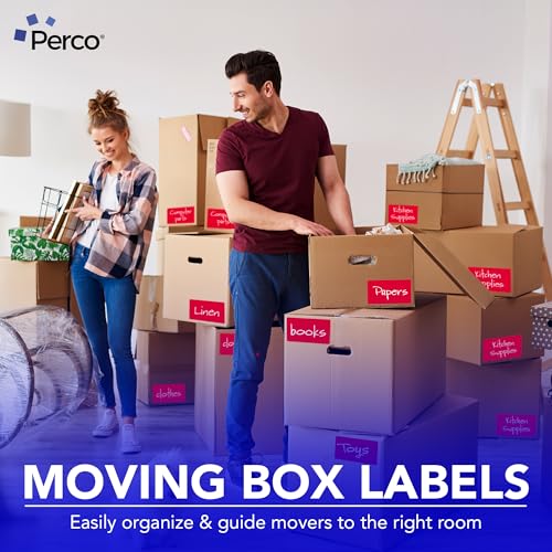 Red 3x5 Inch Perforated Sticker Labels