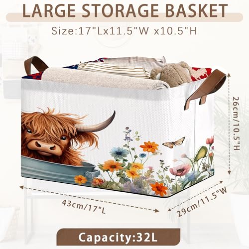 Farm Animal Storage Basket Large 17x11.5x10.5 Inche