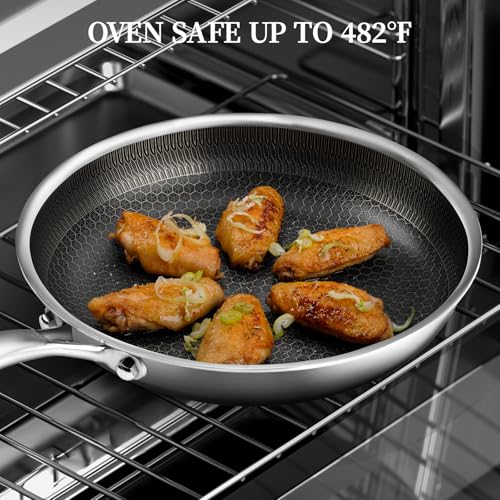 11" Stainless Steel Frying Pan with Lid