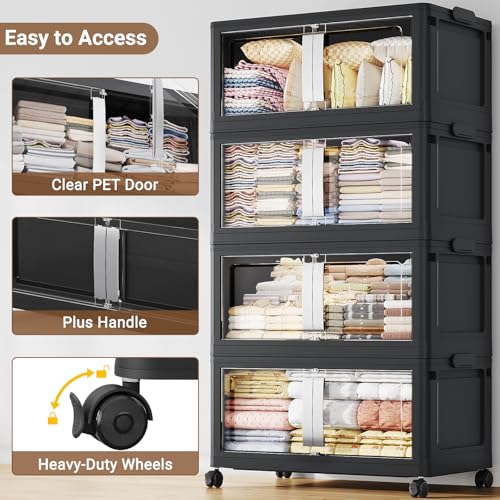160QT Stackable Storage Bins with Lids