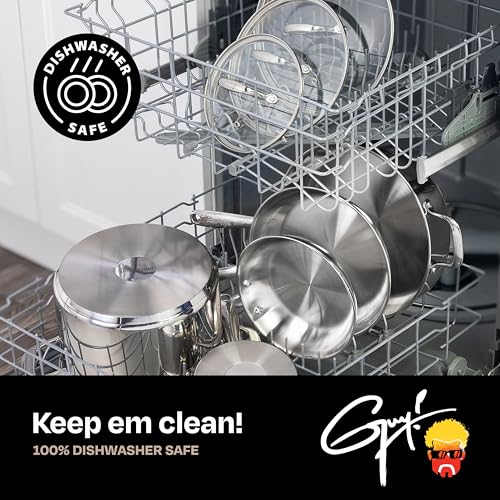 5 Qt Stainless Steel Sautepan with Lid