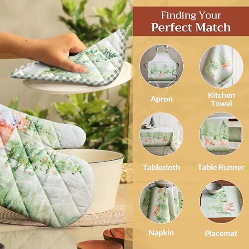 100% Cotton Oven Mitt & Pot Holder Set (2 Count)