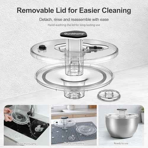 6.3 QT Stainless Steel Salad Spinner