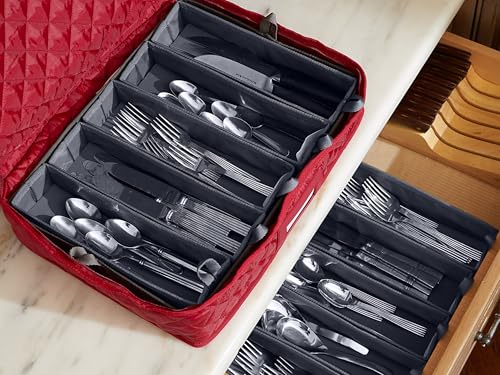 Flatware Storage Case with Removable Trays