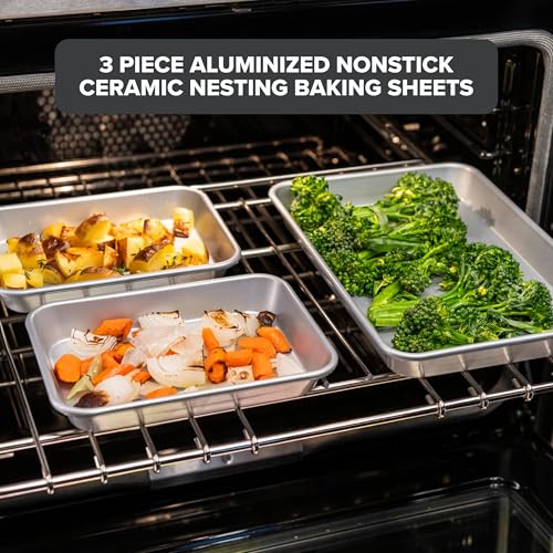Premium Nonstick Ceramic Baking Sheet Pan Set