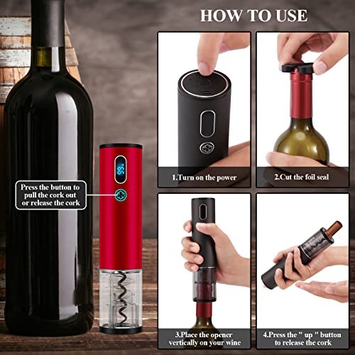 Wine Bottle Opener Christmas Day Gift Set with Electric Wine Opener