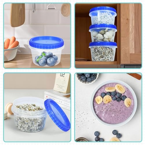 12 Pack Freezer Containers with Lids (12 Count)