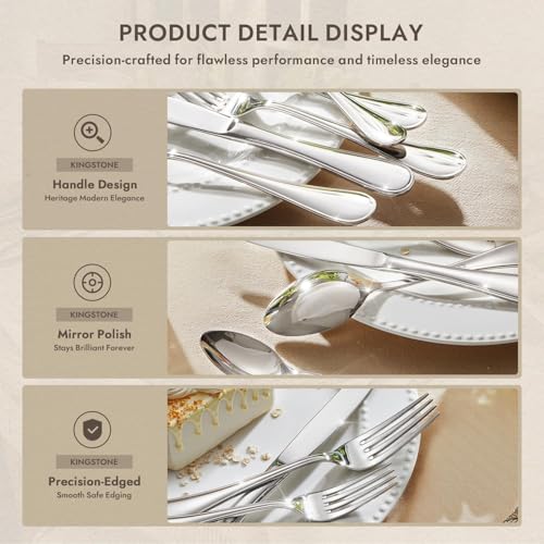 18 10 Stainless Steel Silverware Set for 6 (30 Count)