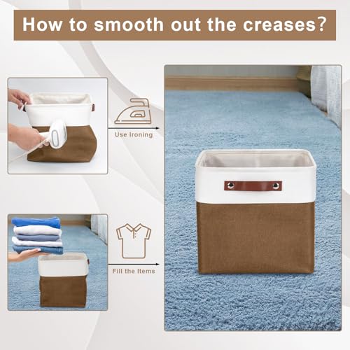 Collapsible Fabric Storage Cubes 11x11 Cube Storage Bins (4 Count)