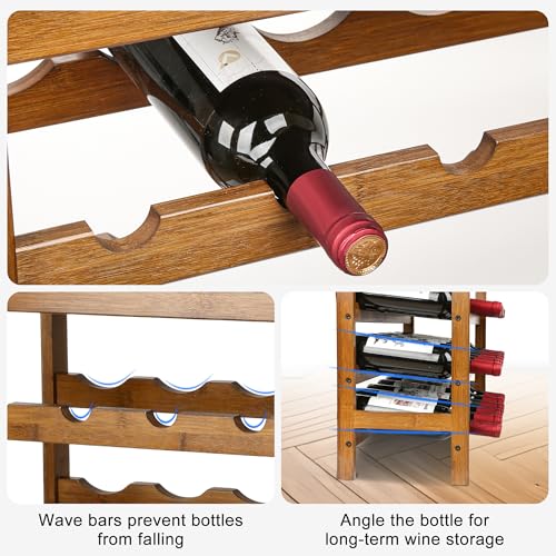 42 Bottles Bamboo Wine Rack (42 Count)