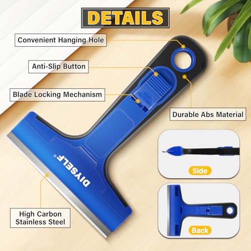 Razor Blade Scraper with 10 Extra 4" Blades