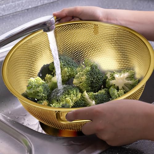 3 Pcs Stainless Steel Colander Set Metal Mesh Strainers (3 Count)