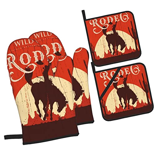 Oven Mitts and Pot Holders Sets of 4 (4 Count)