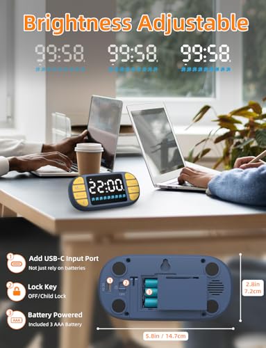 Magnetic Digital Kitchen Timer for Classroom Countdown