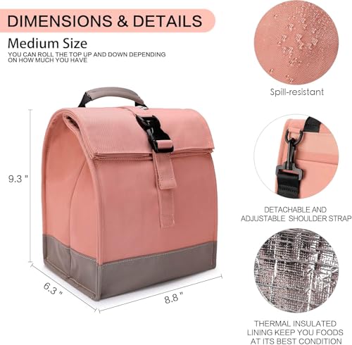 Insulated Lunch Bag Rolltop Lunch Box