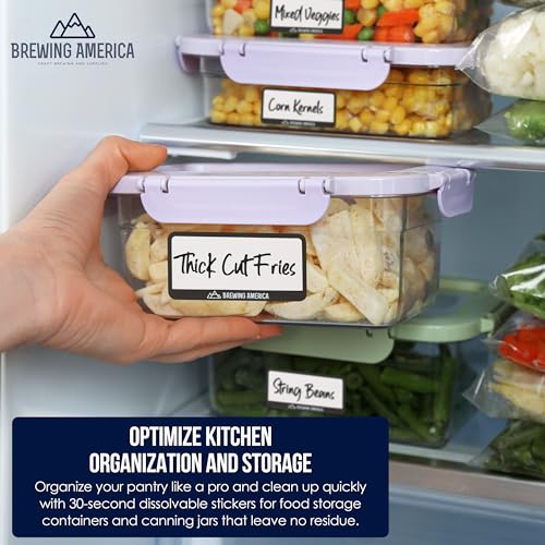 Dissolvable Food Labels for Food Containers (250 Count)