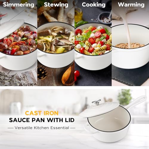 Enameled Cast Iron Saucepan