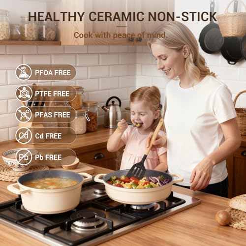 8 Piece Non Stick Stock Pot with Lid