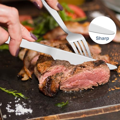 60Piece Hammered Silverware Set (60 Count)