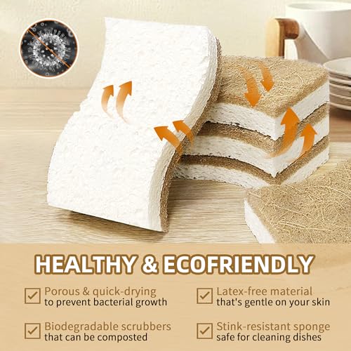 18 Pack Natural Kitchen Sponges (18 Count)
