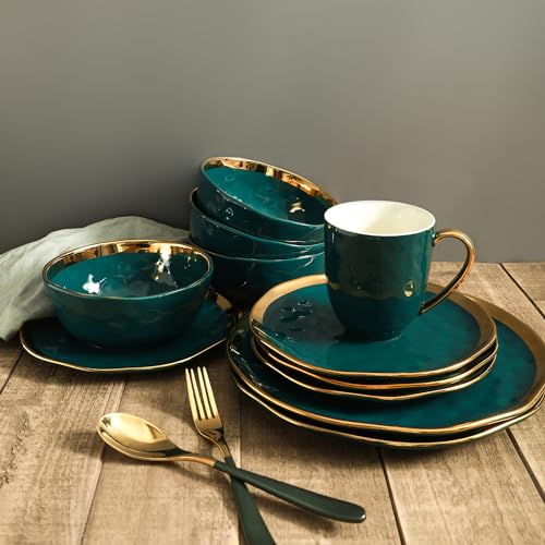 Florian Modern Porcelain 16 Piece Dinnerware Set (16 Count)