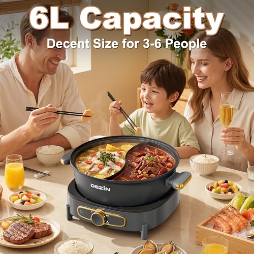 6L Hot Pot Electric with Divider