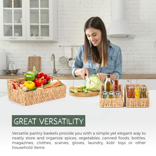 Set of 3 Handwoven Storage Baskets (3 Count)