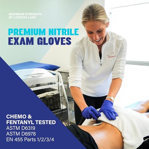 Cobalt Blue 5 Mil Nitrile Exam Gloves Disposable Latex Free