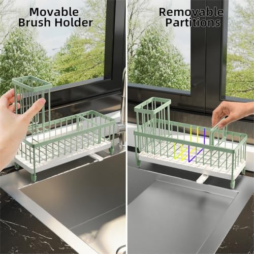 Extra Large Sponge Holder for Kitchen Sink Organizer Caddy