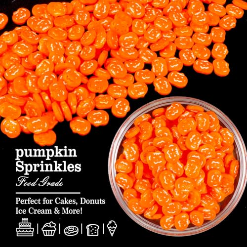 Halloween Pumpkin Sprinkles Edible (5.29 Ounce)