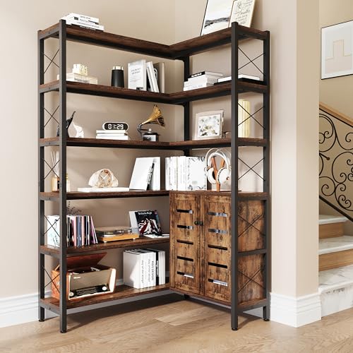 6 Shelf Corner Bookshelf (6 Count)